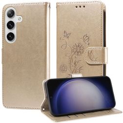 Mobigear Flowers Samsung Galaxy S25 Plus Etui z klapką typu portfel - Złoty