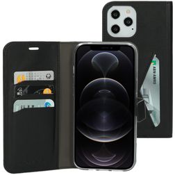 Mobiparts Classic Wallet iPhone 12 Pro Max Pungetui med Seddelrum - Sort
