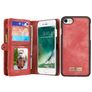 CaseMe 008 iPhone 7 Cover a libro 2 in 1 con guscio estraibile a portafoglio - Rosso