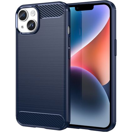 Mobigear Brushed Slim iPhone 15 TPU flexible Carcasa - Azul