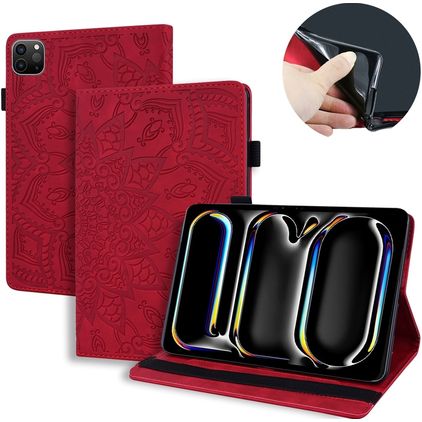 Mobigear Mandala iPad Pro 11 cali (2025) Etui z klapką - Czerwony
