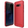 Mobigear Brushed Slim Samsung Galaxy S8 Flexibel TPU Skal - Röd