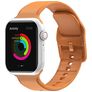 Mobigear Dashed Silicone Apple Watch Cinturino Fibbia ad ardiglione - 49/46/45/44 mm - Cognac