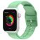 Mobigear Dashed Silicone Apple Watch Strap Buckle closure - 42/41/40/38 mm - Pastel Green