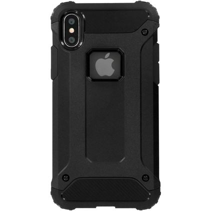 Mobiparts Rugged Shield iPhone XS Hard Case Back cover Shockproof - Black