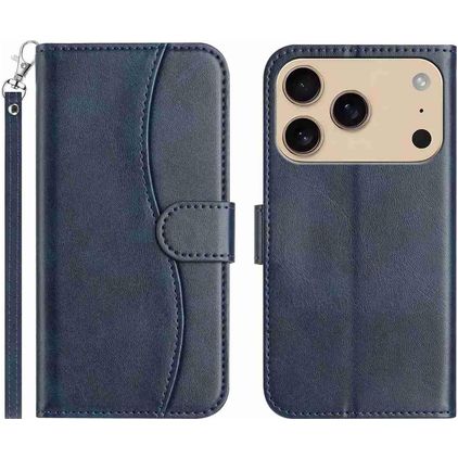 Mobigear S Line iPhone 18 Pro Funda tipo libro Cartera - Azul marino