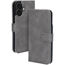 Mobiparts Classic Wallet MagSafe iPhone 16 Funda tipo libro Cartera - Granite Grey