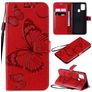 Mobigear Butterfly Samsung Galaxy A21s Plånboksfodral med sedelfack - Röd