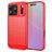 Mobigear Brushed Slim iPhone 18 Pro TPU flexível Capa traseira - Vermelho