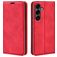 Mobigear Retro Slim Samsung Galaxy S25 FE Funda tipo libro Cartera - Rojo