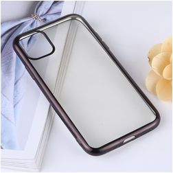 Mobigear Royal iPhone 11 TPU flexível Capa traseira - Preto / Transparente