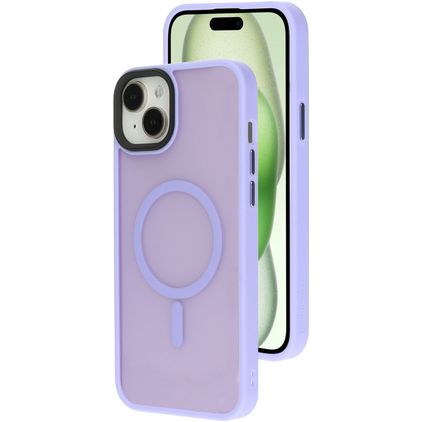Mobiparts Hardcover iPhone 15 Plus MagSafe Funda Plástico rígido Carcasa - Satin Lila