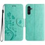 Mobigear Flowers Samsung Galaxy A36 Cover a libro portafoglio - Verde