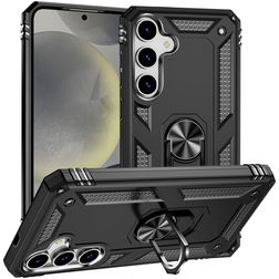 Mobigear Armor ring Samsung Galaxy S25 Kova Suojakuori Iskunkestävä + Sormuspidike - Musta
