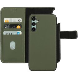 Mobiparts Samsung Galaxy A34 Case Genuine Leather Detachable 2-in-1 Wallet Case Wallet - Green
