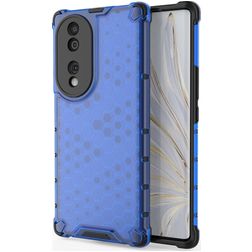 Mobigear Honeycomb HONOR 70 Fodral Hårdplast Skal Stötsäkert - Blå