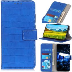 Mobigear Croco iPhone 8 Wallet case - Blue