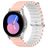 Mobigear Ocean Silicone Smartwatch Strap Buckle closure - 22 mm - White / Pink