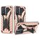 Mobigear Armor Stand Vivo Y76 Plástico rígido Capa traseira Antichoque com suporte - Rosa dourado
