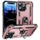 Mobigear Armor Ring iPhone 15 Pro Max Hard Case Back cover Shockproof with Ring Holder - Rose Gold