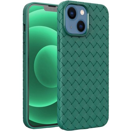 Mobigear Woven iPhone 14 Plus Elastyczne TPU Etui plecki - Zielony