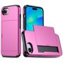 Mobigear Card iPhone 17e Funda Plástico rígido Carcasa Antigolpes con tarjetero - Magenta