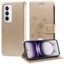 Mobigear Flowers OPPO Reno 12 Pro Wallet case - Gold