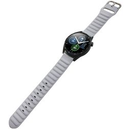 Mobigear Bumpy Silicone Smartwatch Strap Buckle closure - 20 mm - Grey