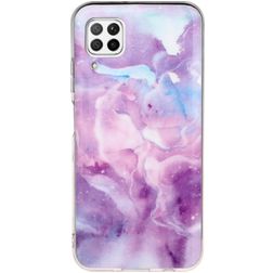 Mobigear Marble Huawei P40 Lite TPU flessibile Back cover - Viola