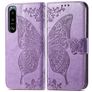 Mobigear Butterfly Sony Xperia 5 IV Pungetui med Seddelrum - Lilla