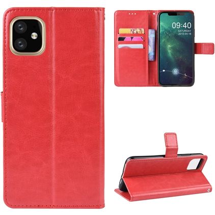 Mobigear Wallet iPhone 11 Pro Max Lompakkokotelo + Setelitasku - Punainen