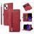 Mobigear Zipper iPhone 14 Plus Cover a libro portafoglio - Rosso