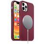 Mobigear Rubber Touch iPhone 12 Silicone MagSafe Capa traseira - Bordô