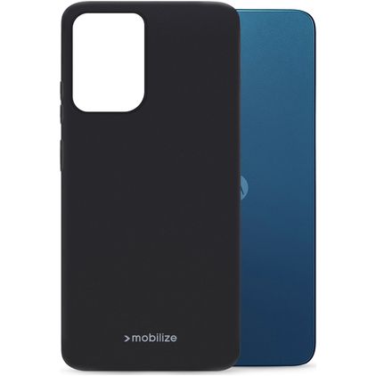 Mobilize Rubber Gelly Motorola Moto G34 TPU flexível Capa traseira - Matt Black