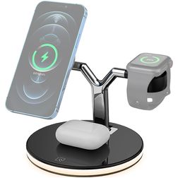 Mobigear LumiStation Mag 3in1 MagSafe Charging Station for iPhone / AirPods & Apple Watch - Black