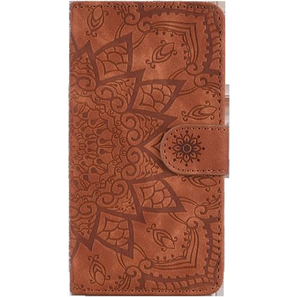Mobigear Mandala Xiaomi Mi A3 Pungetui med Seddelrum - Brun