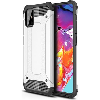 Mobigear Outdoor Samsung Galaxy A71 Fodral Hårdplast Skal Stötsäkert - Silver