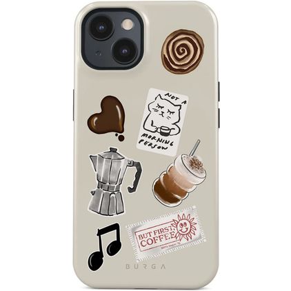 Burga Tough iPhone 15 MagSafe Hard Case Back cover Shockproof - Oat Milk Please