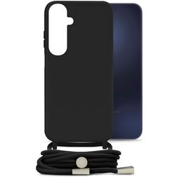 Mobilize Lanyard Gelly Samsung Galaxy A15 TPU flexível Capa com cordão - Preto
