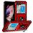 Mobigear Armor Ring Samsung Galaxy Z Flip 5 Funda Plástico rígido Carcasa Antigolpes con anillo - Rojo