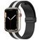 Mobigear Stripe Mag Silikone Apple Watch Urrem Magnetlås - 49/46/45/44 mm - Sort / Hvid