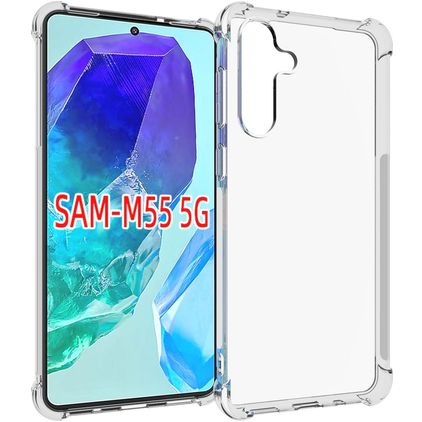 Mobigear Cushion Transparentní Samsung Galaxy M55 Flexibilní TPU Zadní kryt - Průhledná