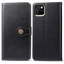 Mobigear Snap Button iPhone 11 Funda tipo libro Cartera - Negro