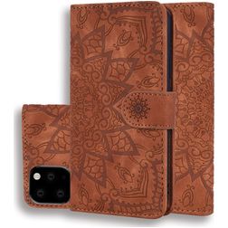Mobigear Mandala iPhone 11 Pungetui med Seddelrum - Brun