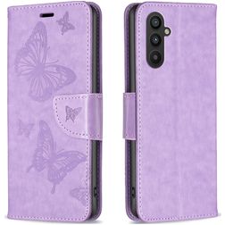 Mobigear Butterfly Samsung Galaxy A24 Lompakkokotelo + Setelitasku - Violetti