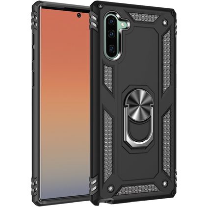 Mobigear Armor Ring Samsung Galaxy Note 10 Plástico rígido Capa traseira Antichoque com anel - Preto