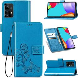 Mobigear Clover Samsung Galaxy A52 Funda tipo libro Cartera - Azul