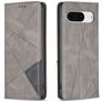 Mobigear Rhombus Slim Google Pixel 8 Lompakkokotelo - Harmaa