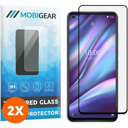 Mobigear Premium Wiko View 5 Tempered Glass Screen Protector - Case Friendly - Black (2-Pack)