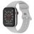 Mobigear Sport Dual Silikoni Apple Watch Ranneke Tappikiinnitys - 49/46/45/44 mm - Harmaa